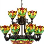 Lustre Makenier 17 ampoules bronze design suspendu salon-0