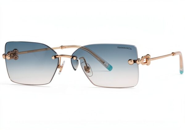 Lunettes Tiffany Co Femme Light Brown Blue Shaded Garantie-0