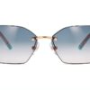 Lunettes Tiffany Co Femme Light Brown Blue Shaded Garantie-2