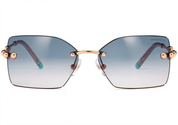 Lunettes Tiffany Co Femme Light Brown Blue Shaded Garantie-2
