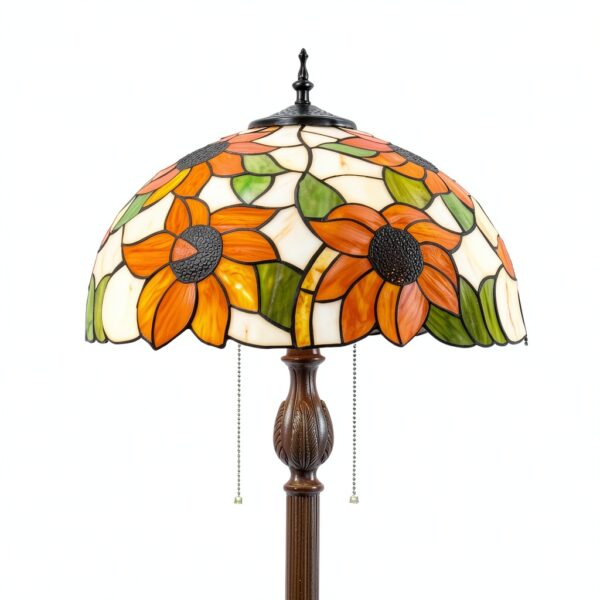Lampe Tiffany vitrail artisanal design classique éclairage-1
