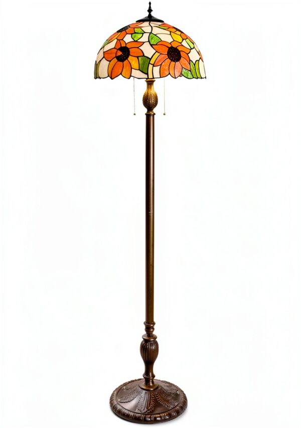 Lampe Tiffany vitrail artisanal design classique éclairage-0