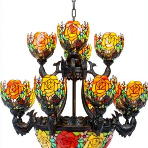 Lustre Makenier 17 ampoules métal verre zinc suspension-0