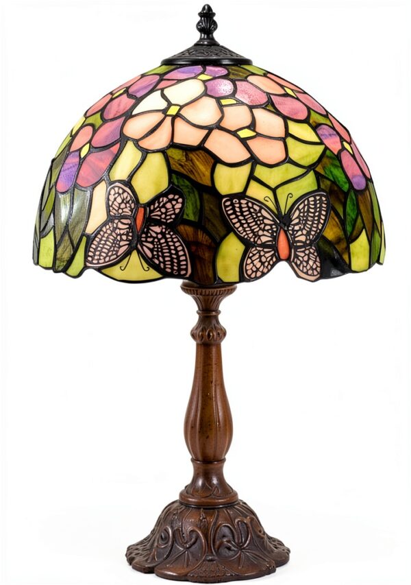 Lampe Tiffanye YWYU verre taché fleur 12 pouces salon