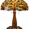 Lampe FHSLKXIM vitrail bronze artisanale décoration-0