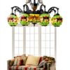 Lustre Tiffany Makenier Verre Multicolore 11 Ampoules-1