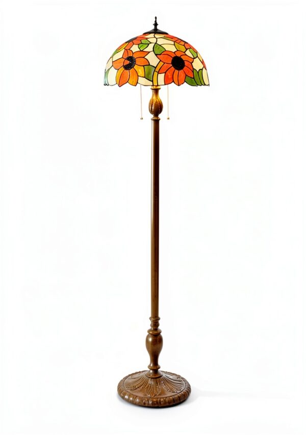 Lampe Tiffany vitrail artisanal design classique éclairage-2