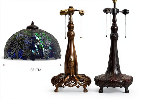 Lampe FHSLKXIM vitrail bronze artisanale décoration-2