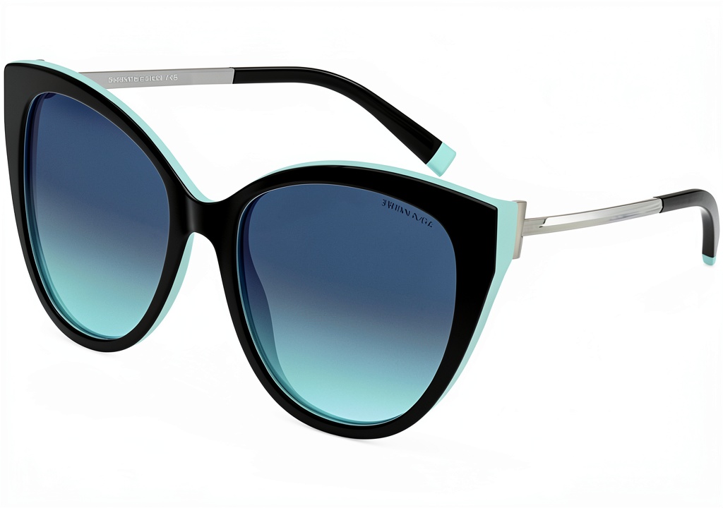 'Lunettes de soleil Tiffany modèle TF 4166 sur un fond neutre'