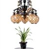 Lustre Tiffany Makenier Métal Verre 5 Ampoules Intérieur-1
