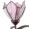 Lustre classique HT rose fer et vitrail éclairage LED-5