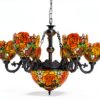 Lustre Tiffany Makenier verre bronze 9 ampoules intérieur-0