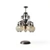 Lustre Tiffany Makenier Métal Verre 5 Ampoules Intérieur-6