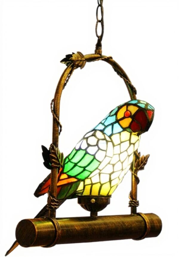 Makenier Tiffany vitrail Perrochet suspension style vintage