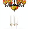 Lustre Tiffany Makenier verre bronze 9 ampoules intérieur-1