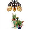 Lustre Tiffany Makenier verre multicolore suspension-1