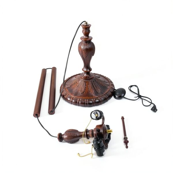 Lampe Tiffany vitrail artisanal design classique éclairage-6