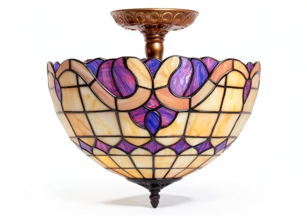 FZQSXAZU Lampe Tiffany Vitrail Artisanal Eclairage Décoratif-0