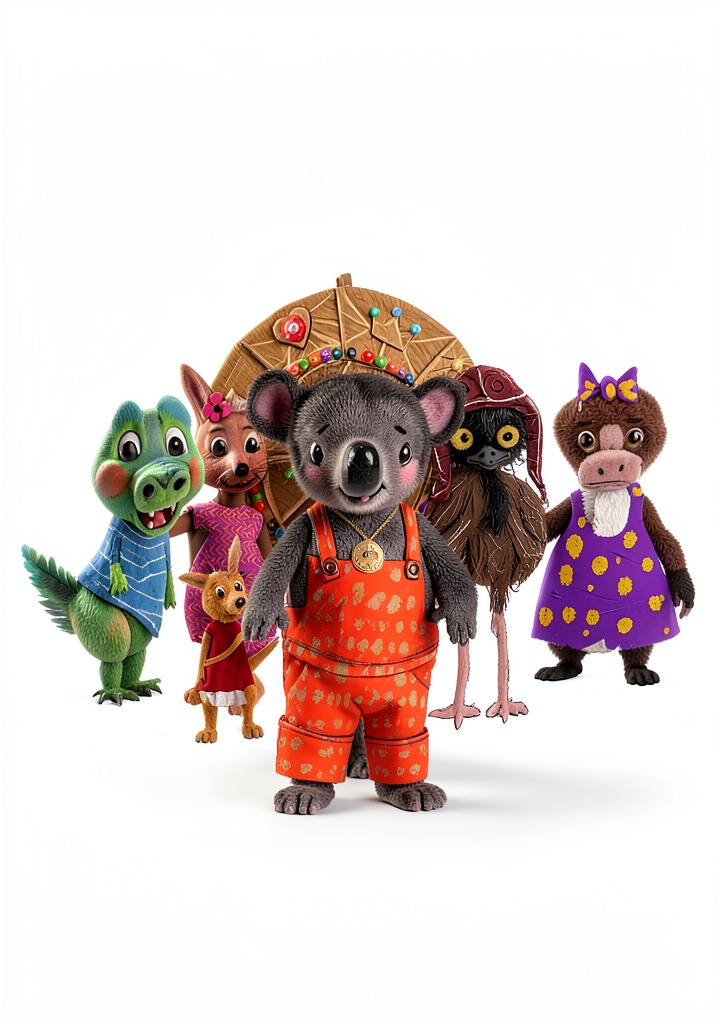 Couverture du livre 'Le Avventure di Milo in Australia' avec des illustrations colorées