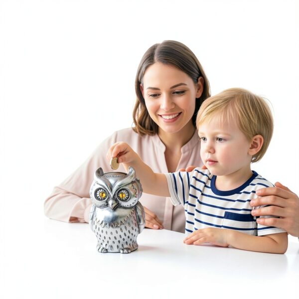 Barattolo porte-monnaie hibou en zinc multicolore modèle SP8SI1K97U-1