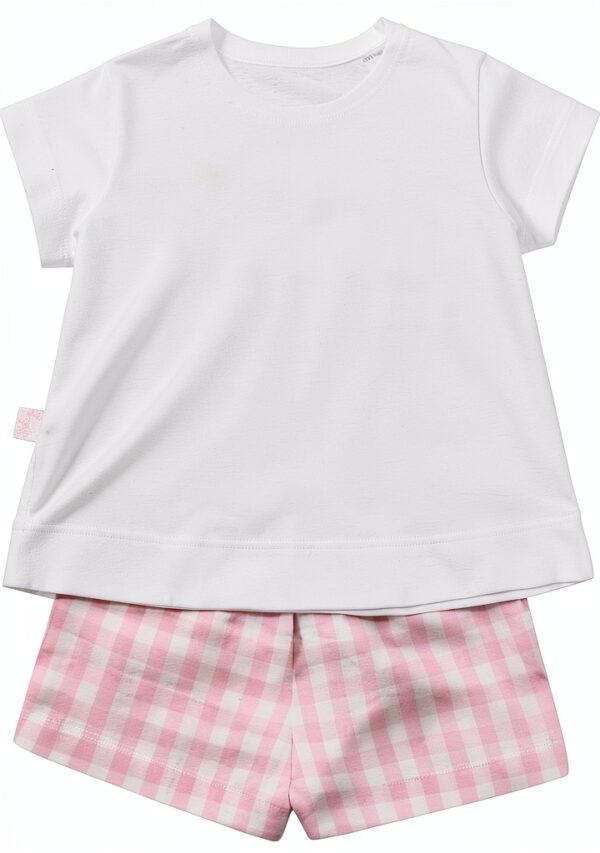 IL GUFO 1255AQ Ensemble bébé fille 12 mois rose 100% coton-1