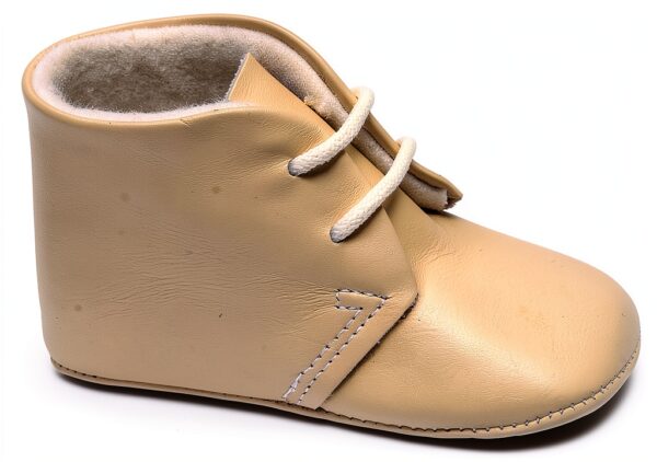Chaussures bébé garçon IL GUFO F5360 Ivoire taille 16 en cuir Nappa-1