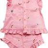 IL GUFO 1231AQ Ensemble bébé fille 12 mois rose 100% coton-1