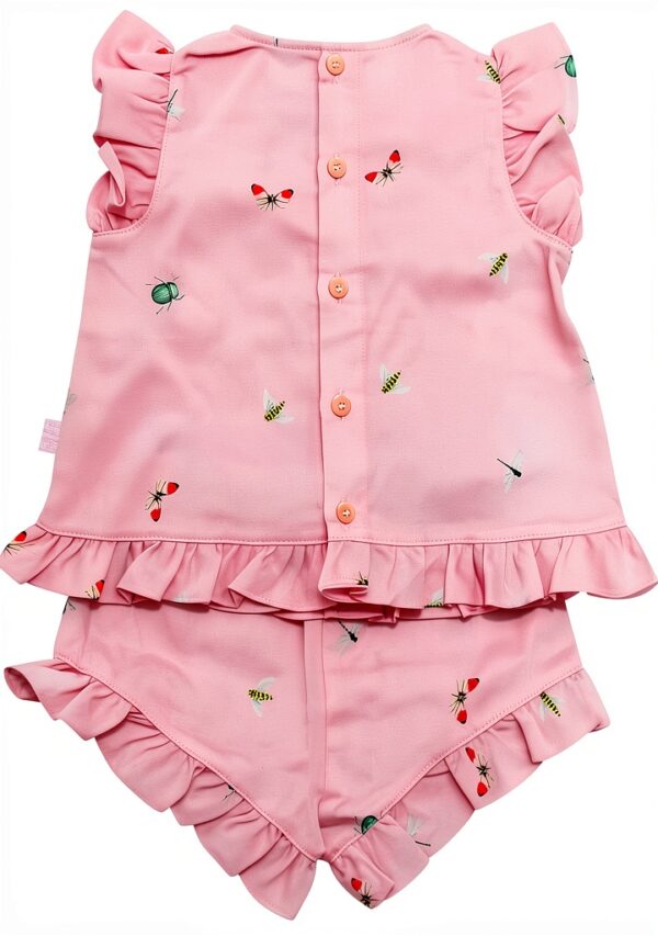 IL GUFO 1231AQ Ensemble bébé fille 12 mois rose 100% coton-1