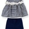 IL GUFO A65 completo bimba GIRL cotton t-shirt/shorts blue/white kids-0