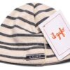 IL GUFO 9294Y bonnet bébé garçon gris blanc 40 cm coton-2