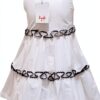 Il Gufo 8783R Robe Bimba en Coton Blanc/Bleu 3 ans-1