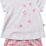 IL GUFO 1255AQ Ensemble bébé fille 12 mois rose 100% coton-0
