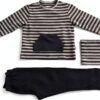 IL GUFO A88 Combinaison Bimba Girl 2 ans Gris/Bleu Manche Longue 45%-0