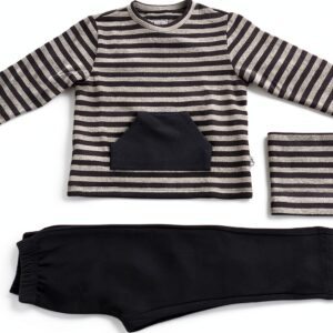 IL GUFO A88 Combinaison Bimba Girl 2 ans Gris/Bleu Manche Longue 45%-0