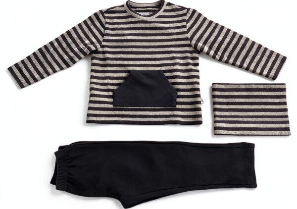 IL GUFO A88 Combinaison Bimba Girl 2 ans Gris/Bleu Manche Longue 45%-0