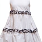 Il Gufo 8783R Robe Bimba en Coton Blanc/Bleu 3 ans-0