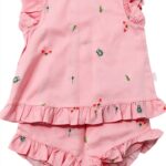 IL GUFO 1231AQ Ensemble bébé fille 12 mois rose 100% coton-0
