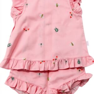 IL GUFO 1231AQ Ensemble bébé fille 12 mois rose 100% coton-0