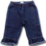 IL GUFO 3785AL pantalon denim bleu pour bébé fille 9 mois-0