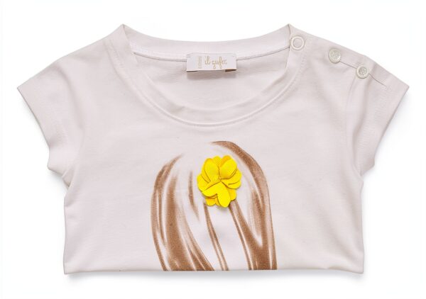 IL GUFO Ensemble bébé fille 6 mois blanc bleu coton élastane casual-3