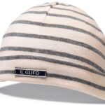 IL GUFO 9294Y bonnet bébé garçon gris blanc 40 cm coton-0