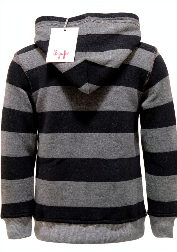 Il Gufo 2698V Felpa Bimbo Cappuccio Gris/Noir Sweatshirt Garçon 5 ans-1