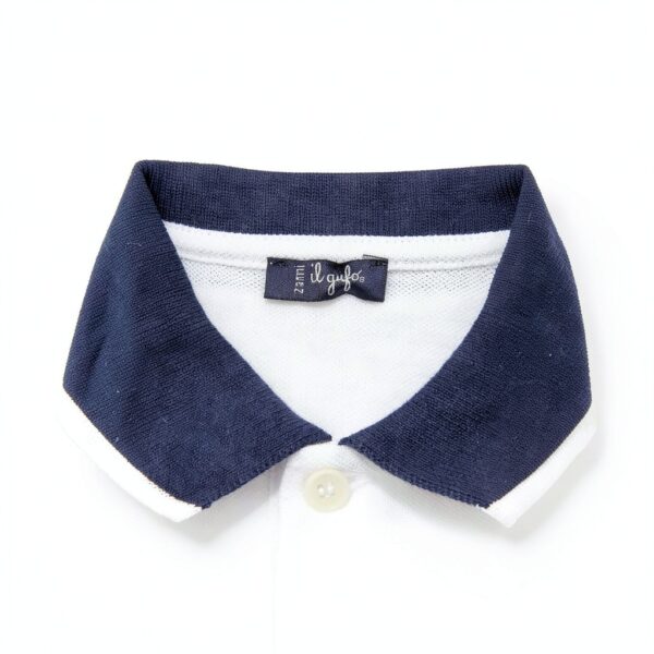 IL GUFO Polo garçon 10 ans BIANCO 100% coton casual-3