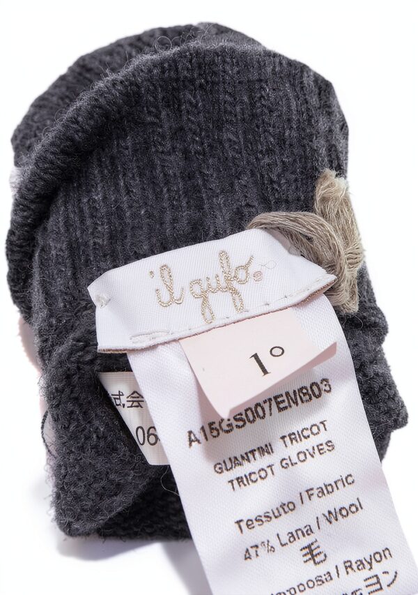 IL GUFO 9339Y Gants pour Garçon en Laine et Cachemire Bleu 6-9 Mois-2