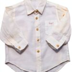 IL GUFO 8584AP camicia bimbo boy kids linen shirt-0