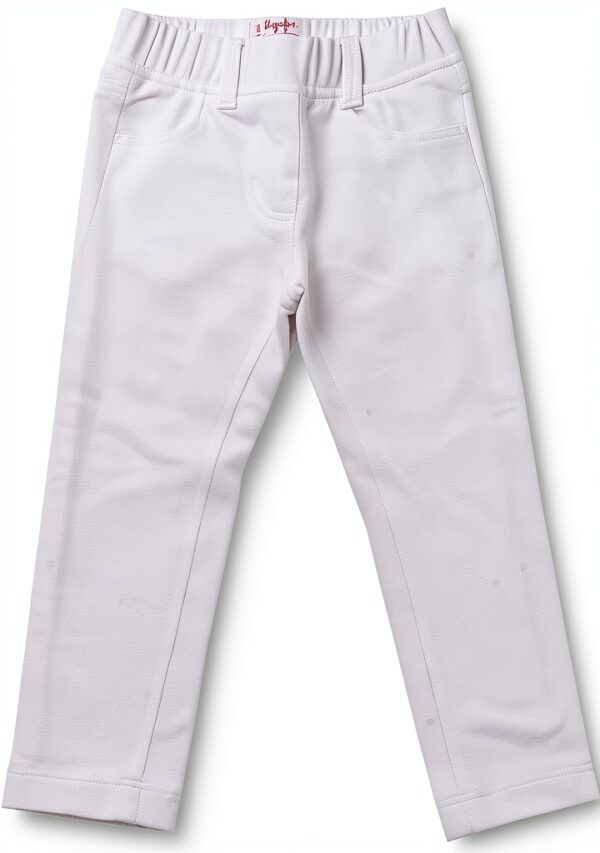 pantalon bimba IL GUFO 2 ans BIANCO 95% coton 5% élasthanne casual-0