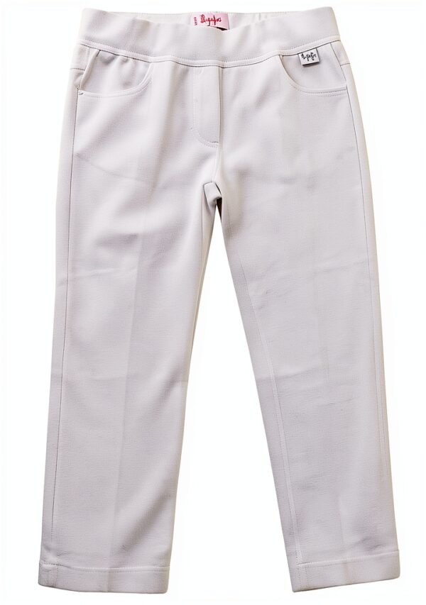 Pantalon IL GUFO 0920AQ fille 4 ans BIANCO 100% coton casual-0