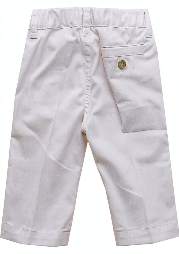 Il Gufo 7602AH pantalone bimbo white cotton trouser kids-1