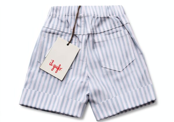 Il Gufo 3217W Bermuda Bimbo Bleu Blanc Short Garçon 6 mois-1